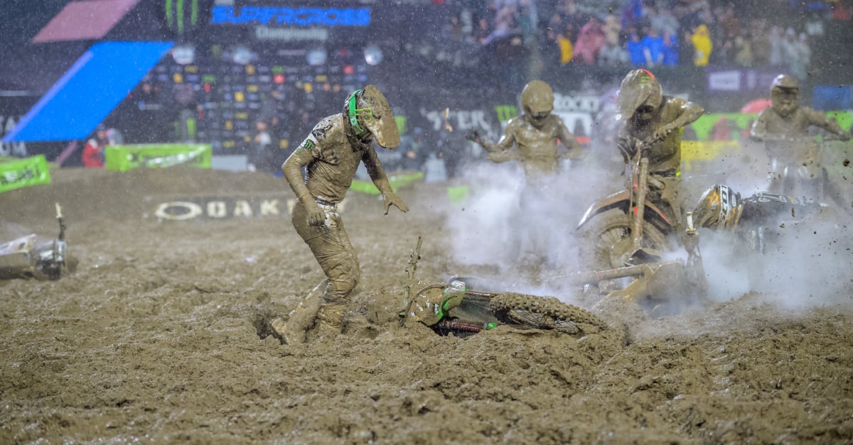 Jason Anderson after a muddy crash